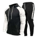 Herren-Set mit Kapuzenpullover in Kontrastfarbe und Freizeithose