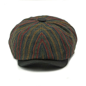Herren Vintage Bohemian Gestreifter Zeitungsjungenhut