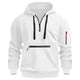 CASUAL SPORTS MULTI ZIPPER ARM POCKET MEN'S SWEATSHIRT HOODIE