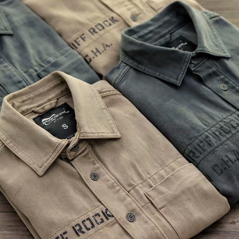 Men's Retro Thickened Work Shirt