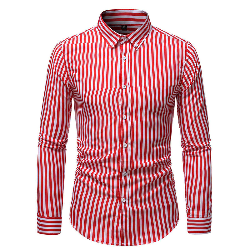 Men's Fashion Casual Business Long Sleeve Shirt