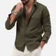 DOUBLE POCKET CASUAL LONG SLEEVED MEN'S SHIRT