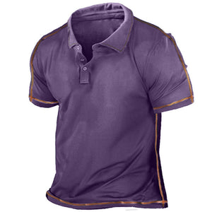 Herren Outdoor Retro Tactical Revers Kurzarm-POLO-Shirt