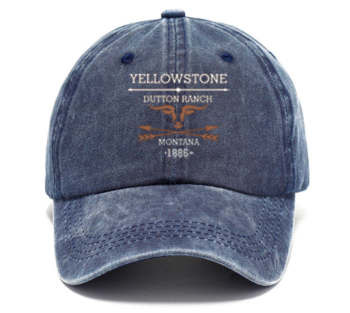 YELLOW STONE Washed Cotton Print Hat