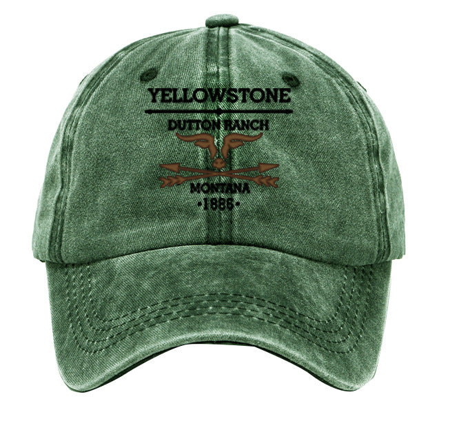 YELLOW STONE Washed Cotton Print Hat