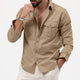 DOUBLE POCKET CASUAL LONG SLEEVED MEN'S SHIRT