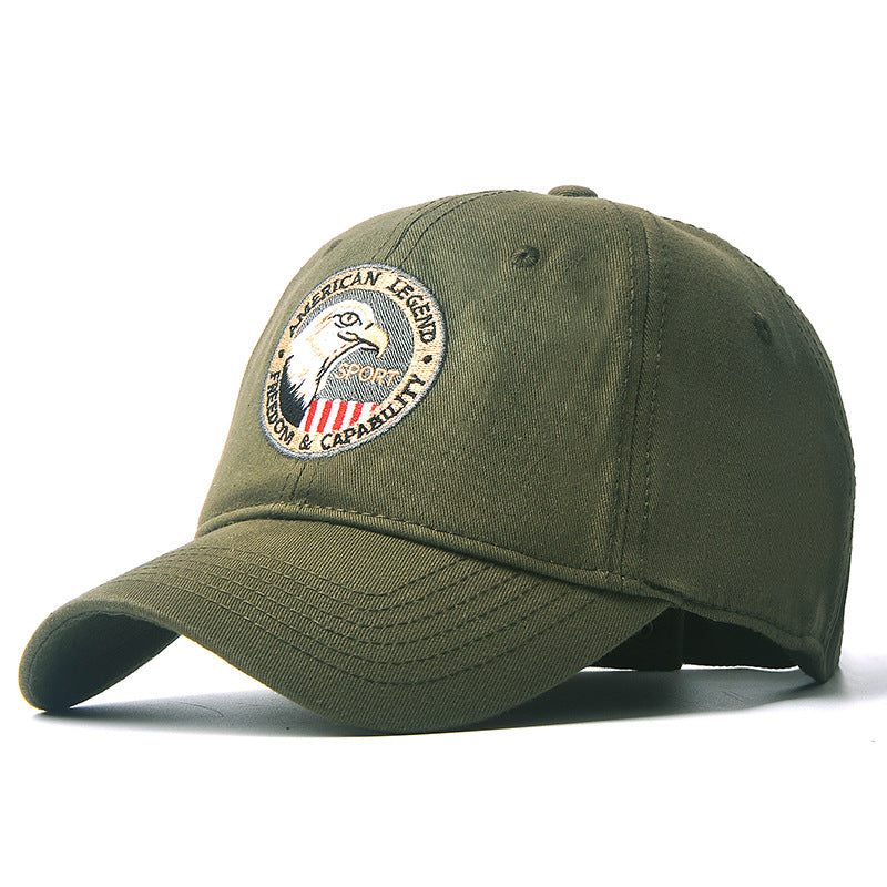 USA EAGLE EMBROIDERED COTTON CAP