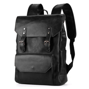 Mochila de cuero Crazy Horse de gran capacidad para hombre