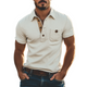 Men's Spring Fashion Casual Slim Suede Splicing Short Sleeve Polo Shirt