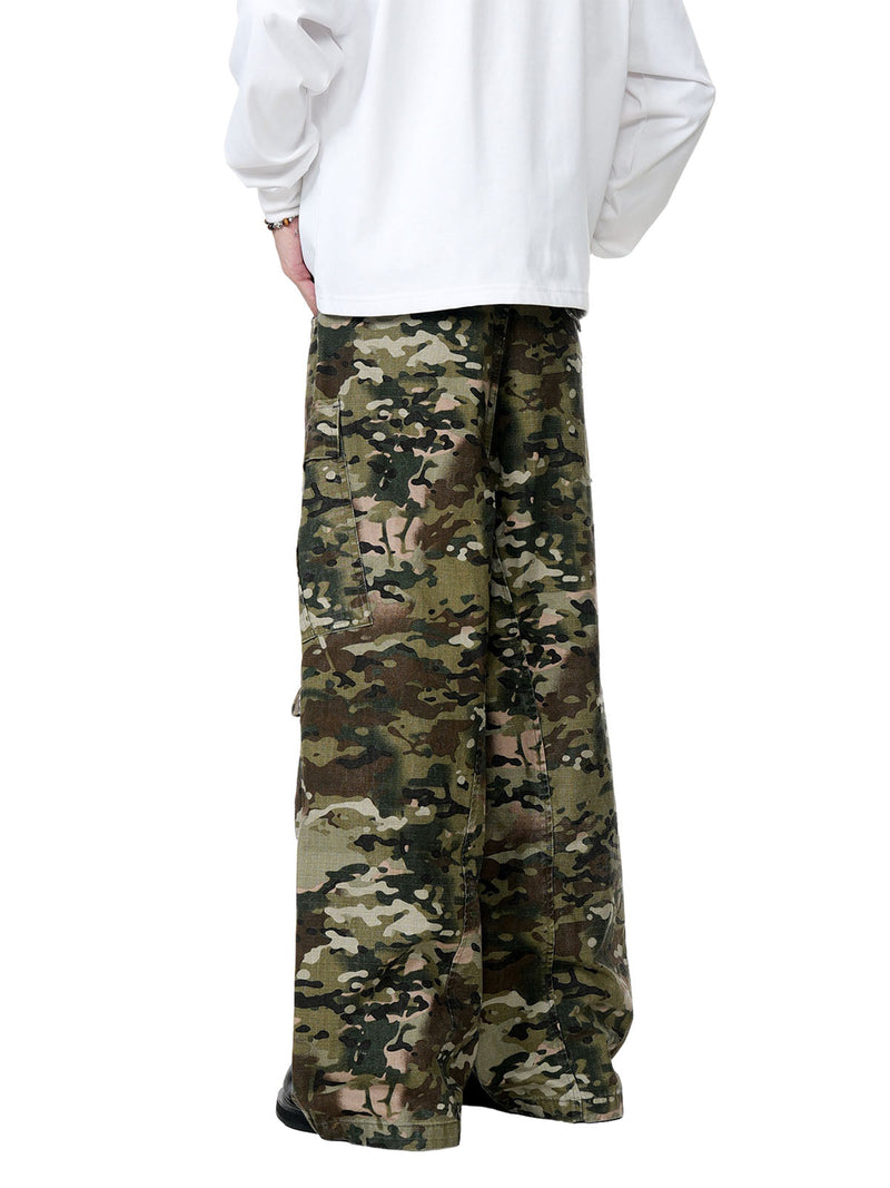 Camouflage Drawstring Cargo Pants