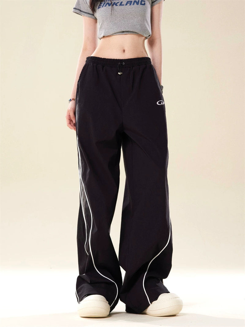 Retro Color Matching Casual Pants