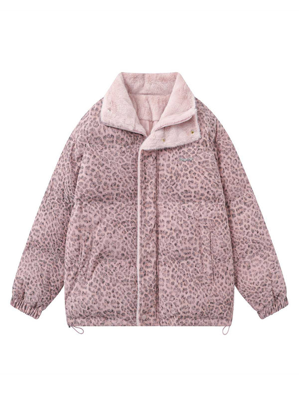 Cheetah Sherpa-Lined Puffer Jacket