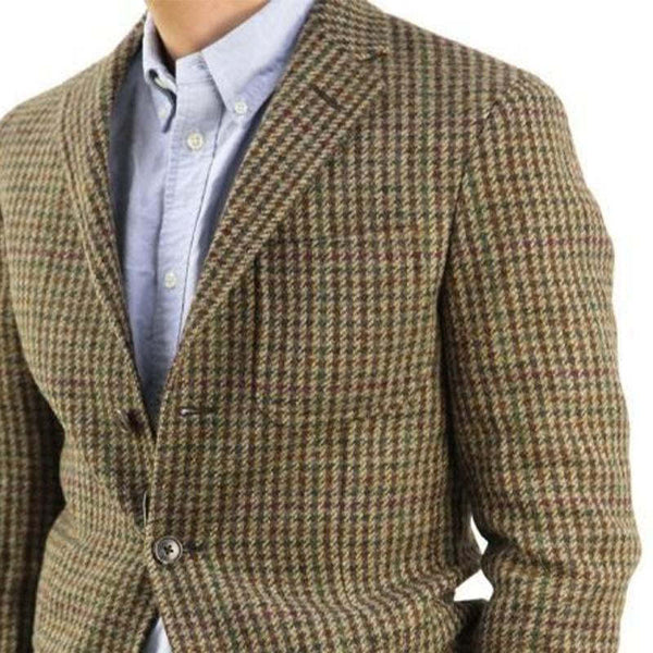 Blazer de botonadura sencilla combinado para hombre