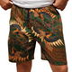 Men's Retro Casual Ethnic Style Geometric Print Drawstring Shorts