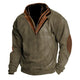 Men's Colorblock Stitching Collar Lapel Sweatshirt