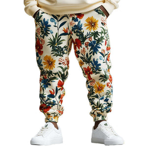 Men's Trendy Floral Print Sports Trousers