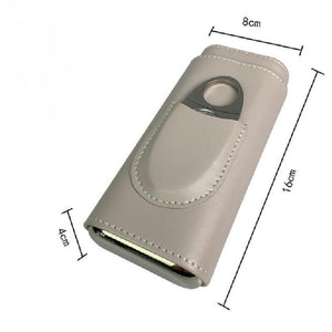 Bolsa de cuero humectante para guardar puros portátil para hombre