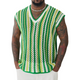 Herren Sommermode Freizeit Urlaub V-Ausschnitt Hohl Gestricktes Tank Top