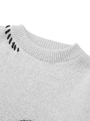 Dark Smiley Face Crewneck Sweater