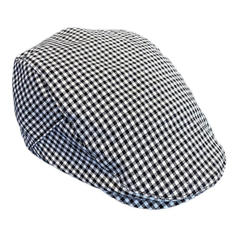 Boina vintage británica de pata de gallo para hombre