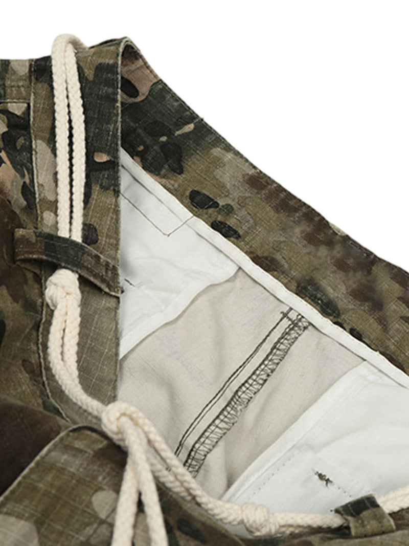 Camouflage Drawstring Cargo Pants