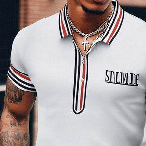Camiseta de manga corta con cuello polo de verano para hombre