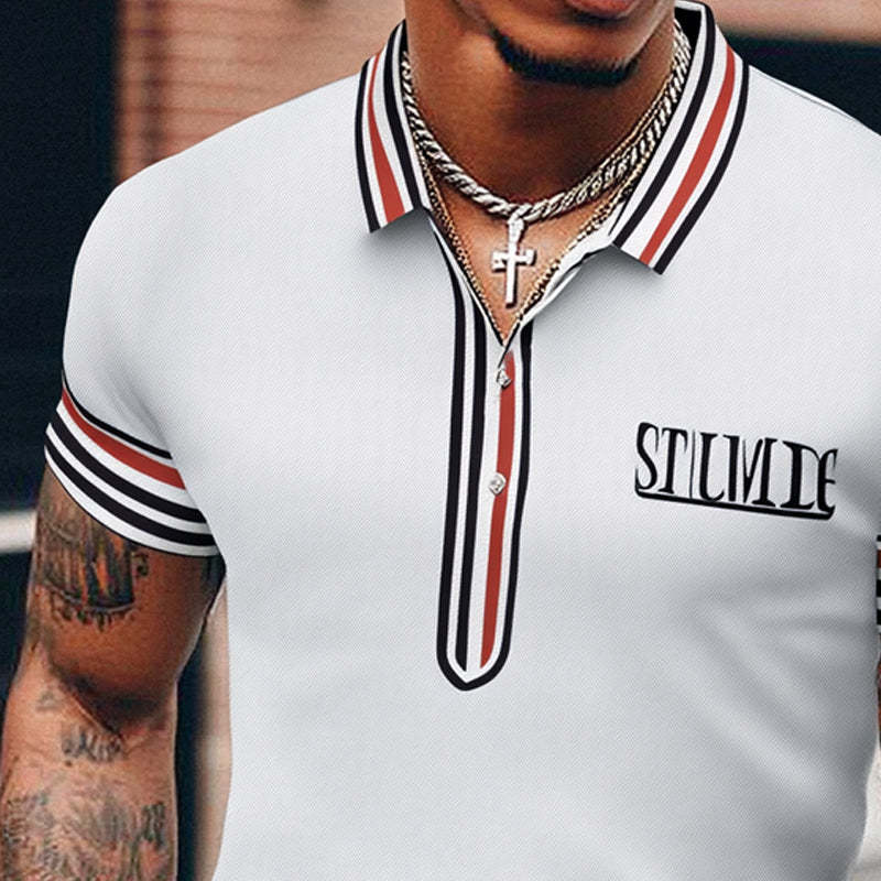 Men's Summer Comfort Polo Neck Short Sleeve T-Shirt