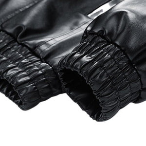 Klassische, lässige Herren-Lederjacke mit Revers