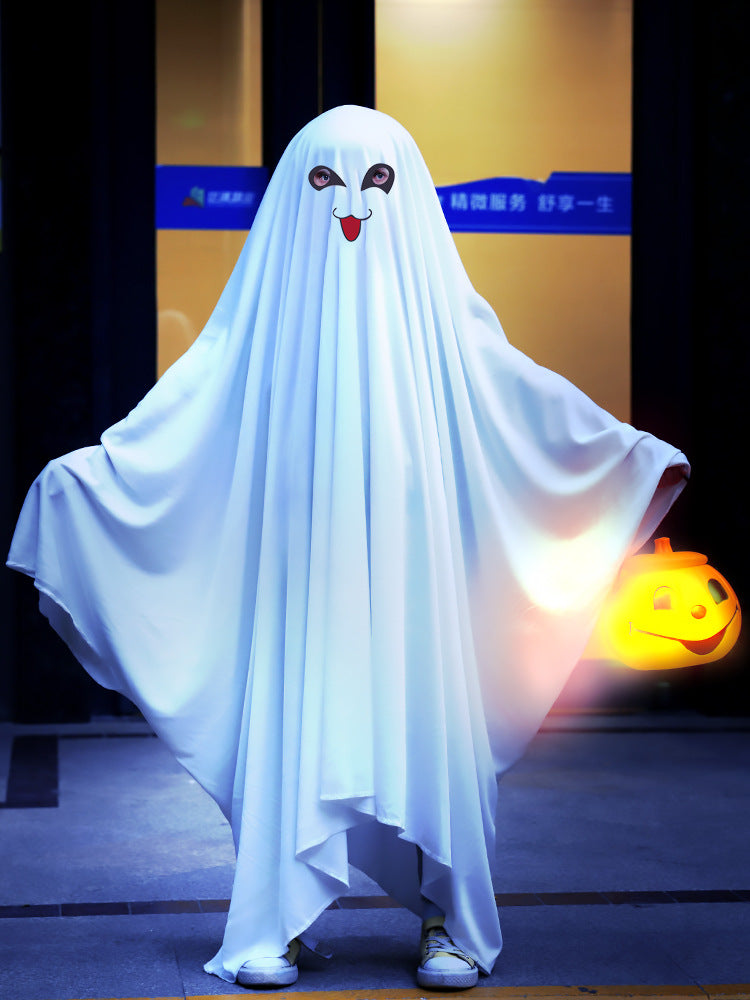 HALLOWEEN GHOST CLOAK MAKEUP BALL HALLOWEEN CHILDREN ADULT CLOTHING DRESS UP