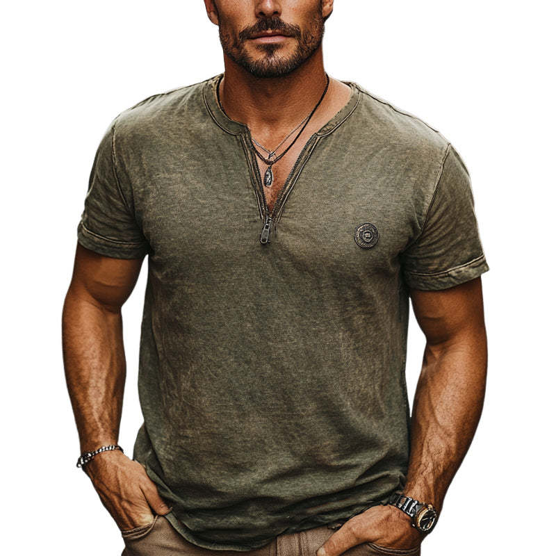 Men's Summer Comfort Vintage Distressed Stretch T-Shirt