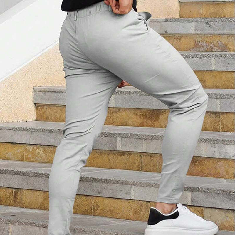 Pantalones de traje casuales de color liso para hombre 