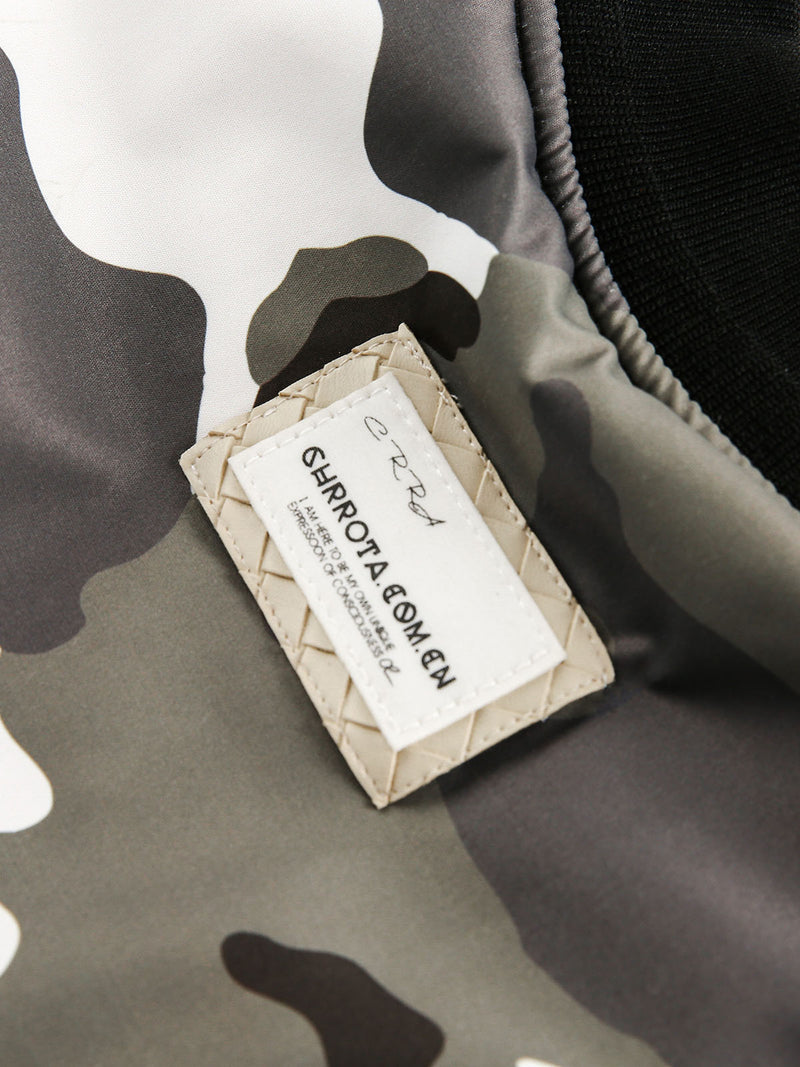 Camouflage Patch Bomber Jacket