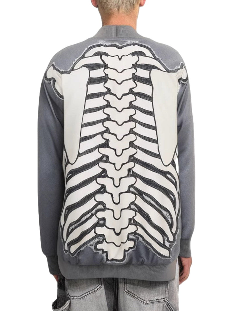 Skull Print Bomber Jacket