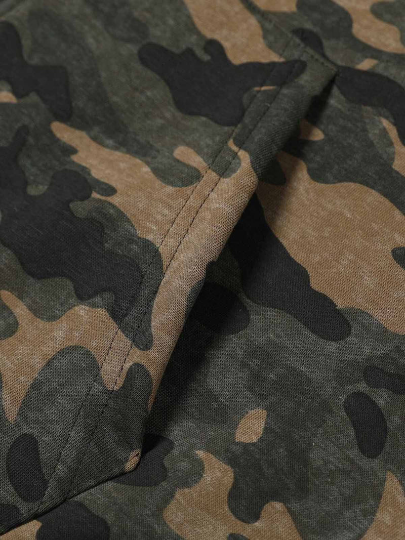 Camouflage Cardigan Zip Up Hooded Jacket