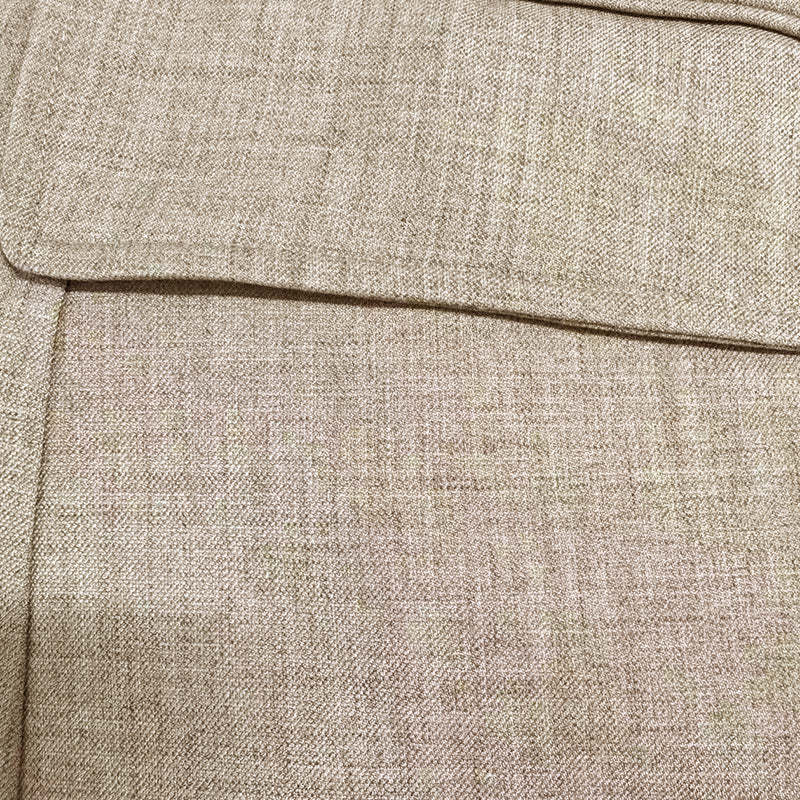 Blazer informal de lino con cuello alto y botonadura sencilla para hombre