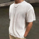 Herren Retro Casual Hollow Erfrischendes Rundhals-Strick-Kurzarm-T-Shirt