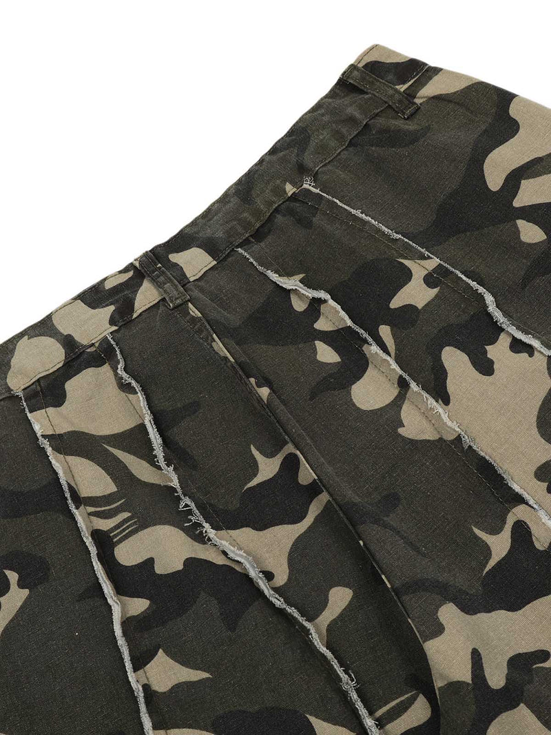 Camouflage Multi Pocket Patched Cargo Pants