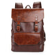 Mochila de cuero Crazy Horse de gran capacidad para hombre