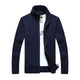 Men's Casual Stand Collar Zipper Slim Fit Knit Cardigan