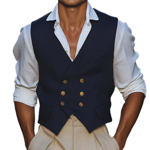 Herren Business Casual Einfache Anzugweste