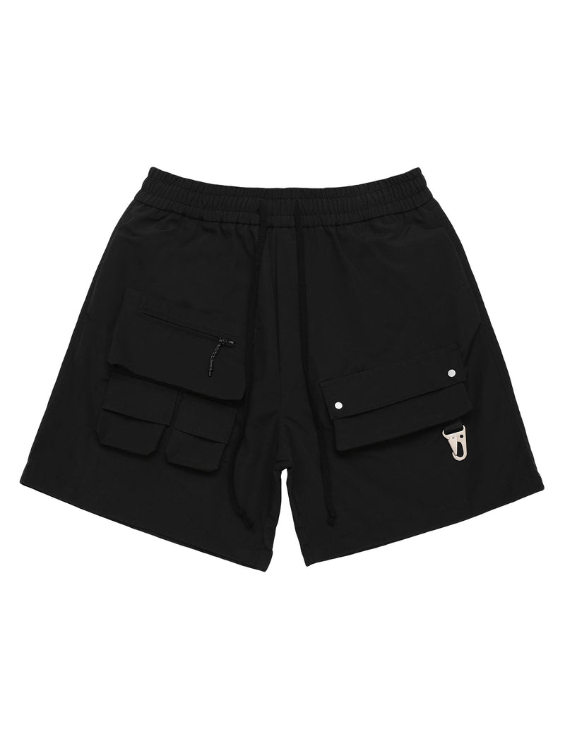 Pantalones cortos multibolsillos personalizados con diseño de patchwork urbano 