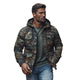 Men's Casual Outdoor Camouflage Hooded Multi-Pocket Single-Breasted Jacket 42185129M