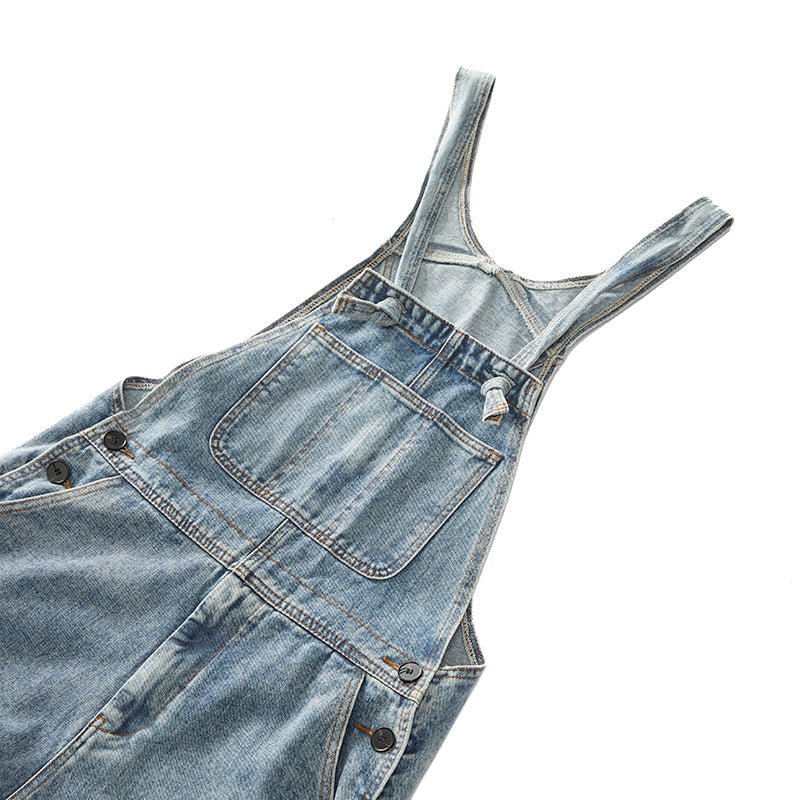 Rinsed Denim Overalls - Men's