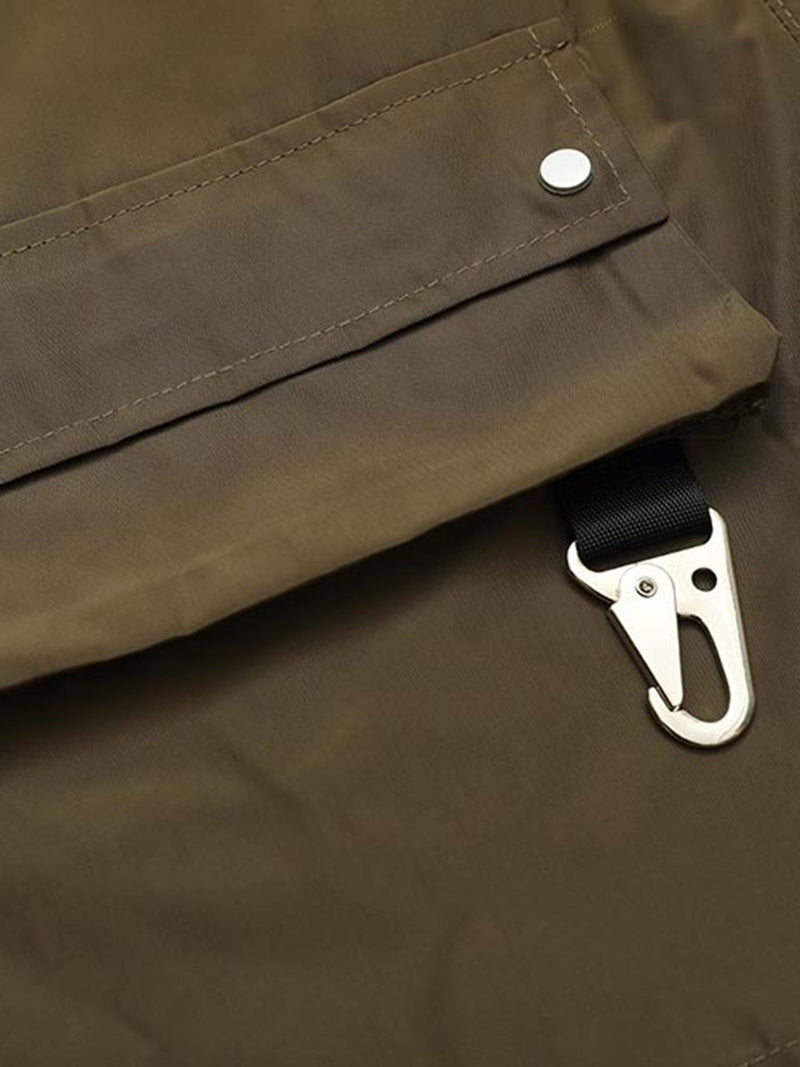 Pantalones cortos multibolsillos personalizados con diseño de patchwork urbano 