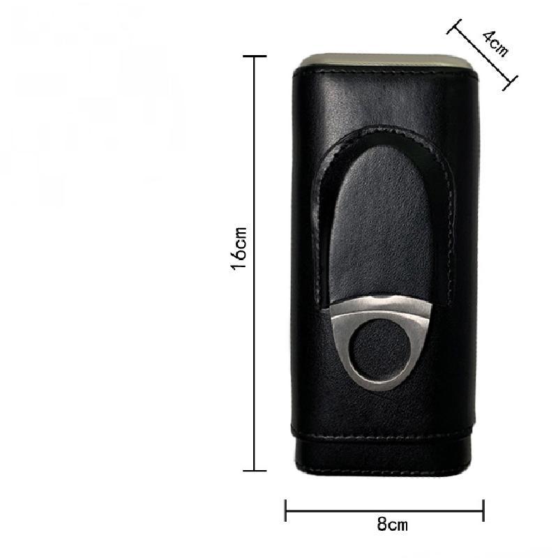 Men's Portable Cigar Moisturizing Leather Storage Bag