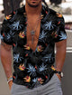 Men's Hawaiian Aloha Leaves Design Shirt