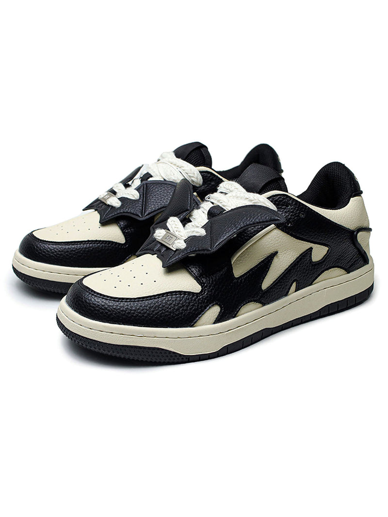 Black& White Contrast Color Skate Shoes