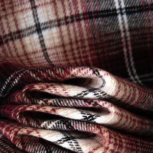 Camisa informal de manga larga con solapa a cuadros para hombre