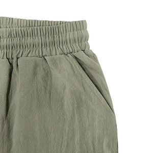 Men's Casual Solid Color Elastic Work Shorts