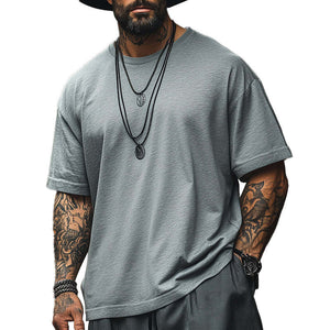 Men's Simple Solid Color Short-Sleeved T-Shirt